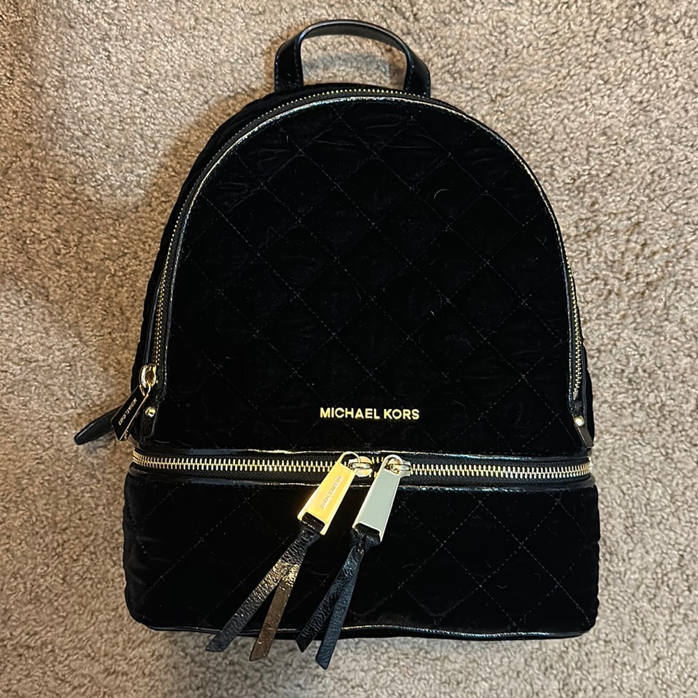 Brand new velvet Michael Kors backpack